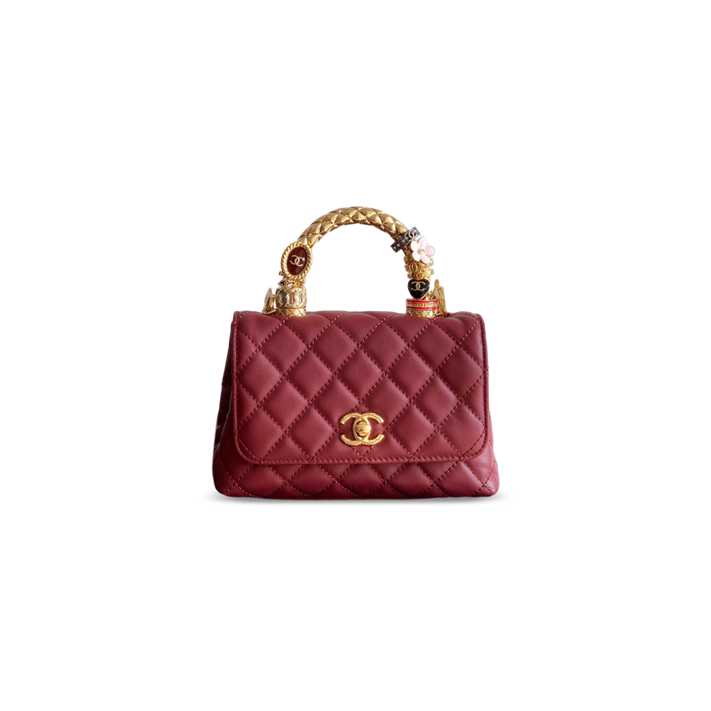 CHANEL 25K MINI TOP HANDLE FLAP BAG AS2215 (19*13*9cm)